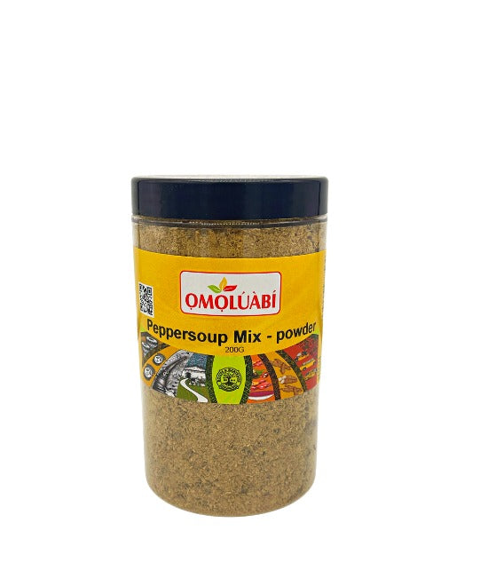 Pepper Soup Spice Mix Powder – 200g TUB OMOLUABI