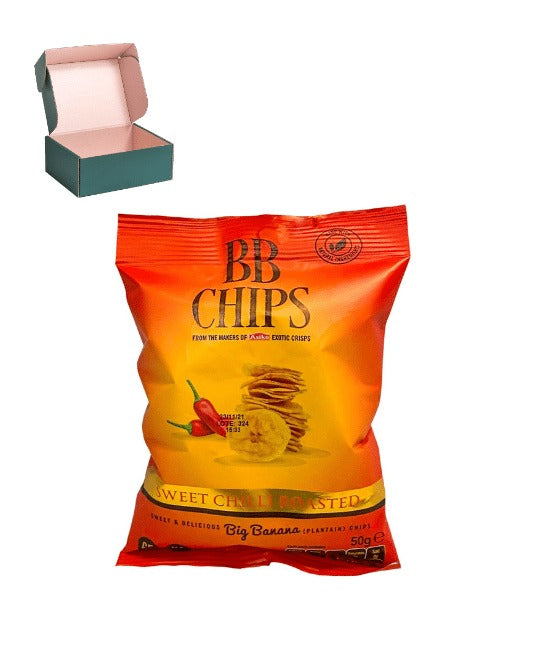 BB Chips Sweet Plantain Chips Chilli – Box – Red